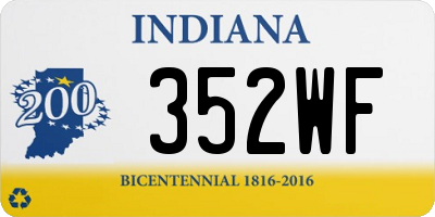 IN license plate 352WF