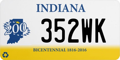 IN license plate 352WK