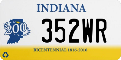 IN license plate 352WR