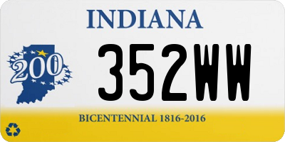 IN license plate 352WW