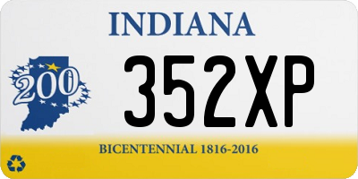 IN license plate 352XP