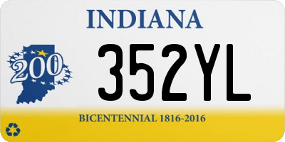 IN license plate 352YL