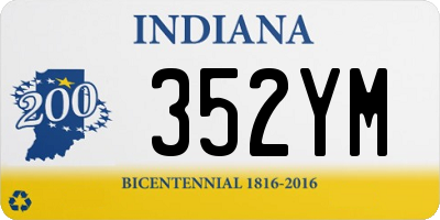 IN license plate 352YM