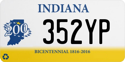 IN license plate 352YP