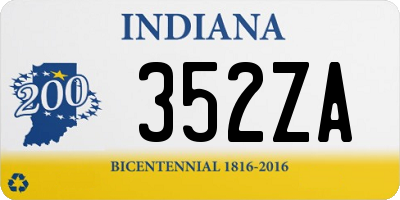 IN license plate 352ZA