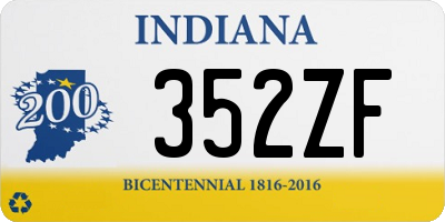 IN license plate 352ZF