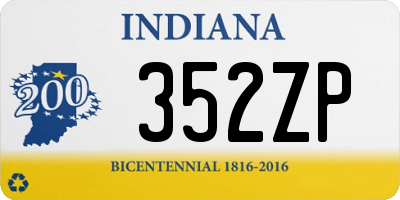 IN license plate 352ZP