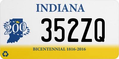 IN license plate 352ZQ