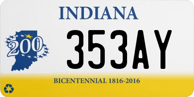 IN license plate 353AY