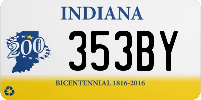 IN license plate 353BY