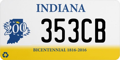 IN license plate 353CB