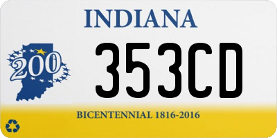 IN license plate 353CD