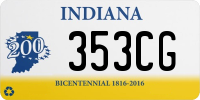 IN license plate 353CG