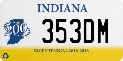 IN license plate 353DM