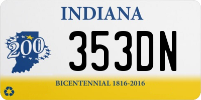 IN license plate 353DN