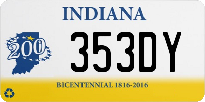 IN license plate 353DY