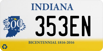 IN license plate 353EN