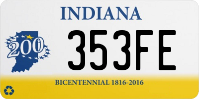 IN license plate 353FE