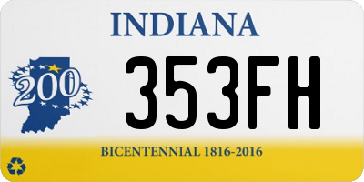 IN license plate 353FH