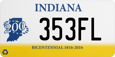 IN license plate 353FL