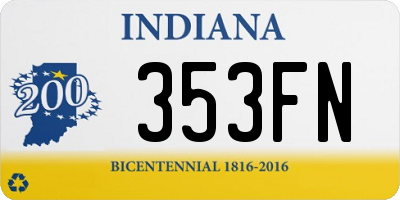 IN license plate 353FN