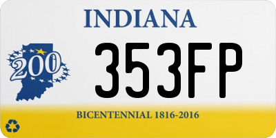 IN license plate 353FP