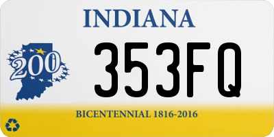 IN license plate 353FQ