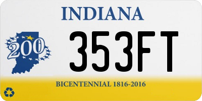 IN license plate 353FT