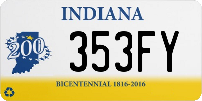 IN license plate 353FY