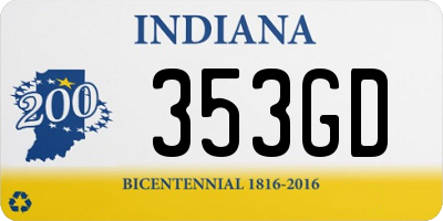 IN license plate 353GD