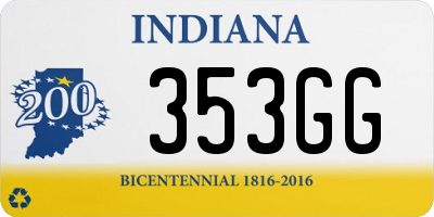 IN license plate 353GG