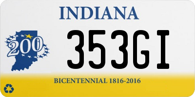 IN license plate 353GI