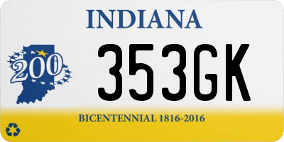 IN license plate 353GK