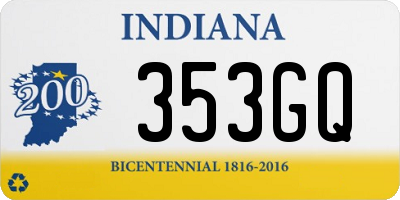 IN license plate 353GQ