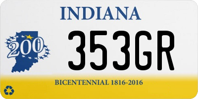 IN license plate 353GR