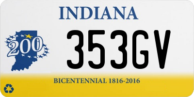 IN license plate 353GV