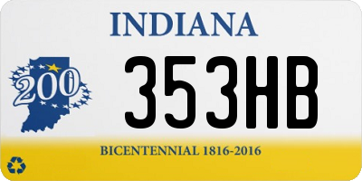 IN license plate 353HB