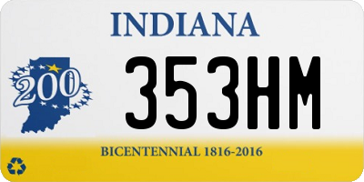 IN license plate 353HM