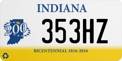 IN license plate 353HZ