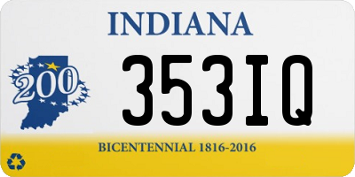 IN license plate 353IQ