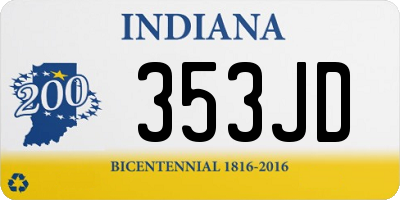 IN license plate 353JD