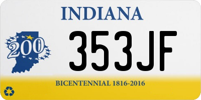 IN license plate 353JF