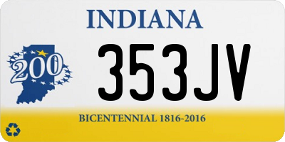 IN license plate 353JV