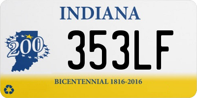 IN license plate 353LF