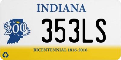 IN license plate 353LS