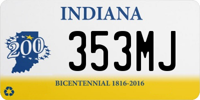 IN license plate 353MJ