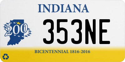 IN license plate 353NE