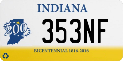 IN license plate 353NF