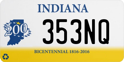 IN license plate 353NQ