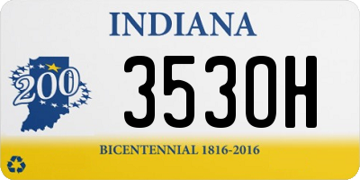 IN license plate 353OH